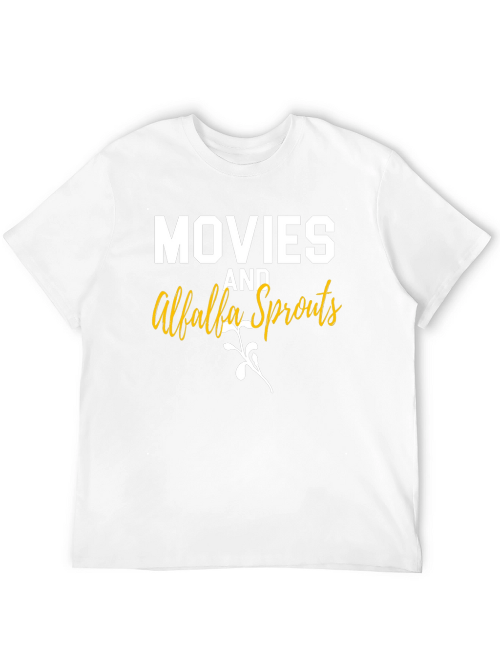 Movies and Alfalfa Sprouts Black Graphic T-Shirt