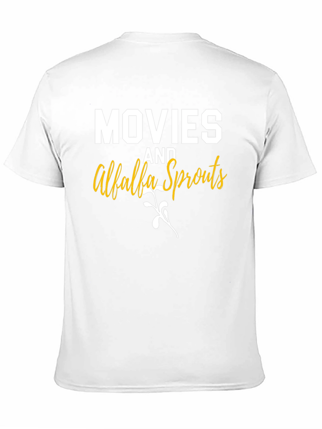 Movies and Alfalfa Sprouts Black Graphic T-Shirt