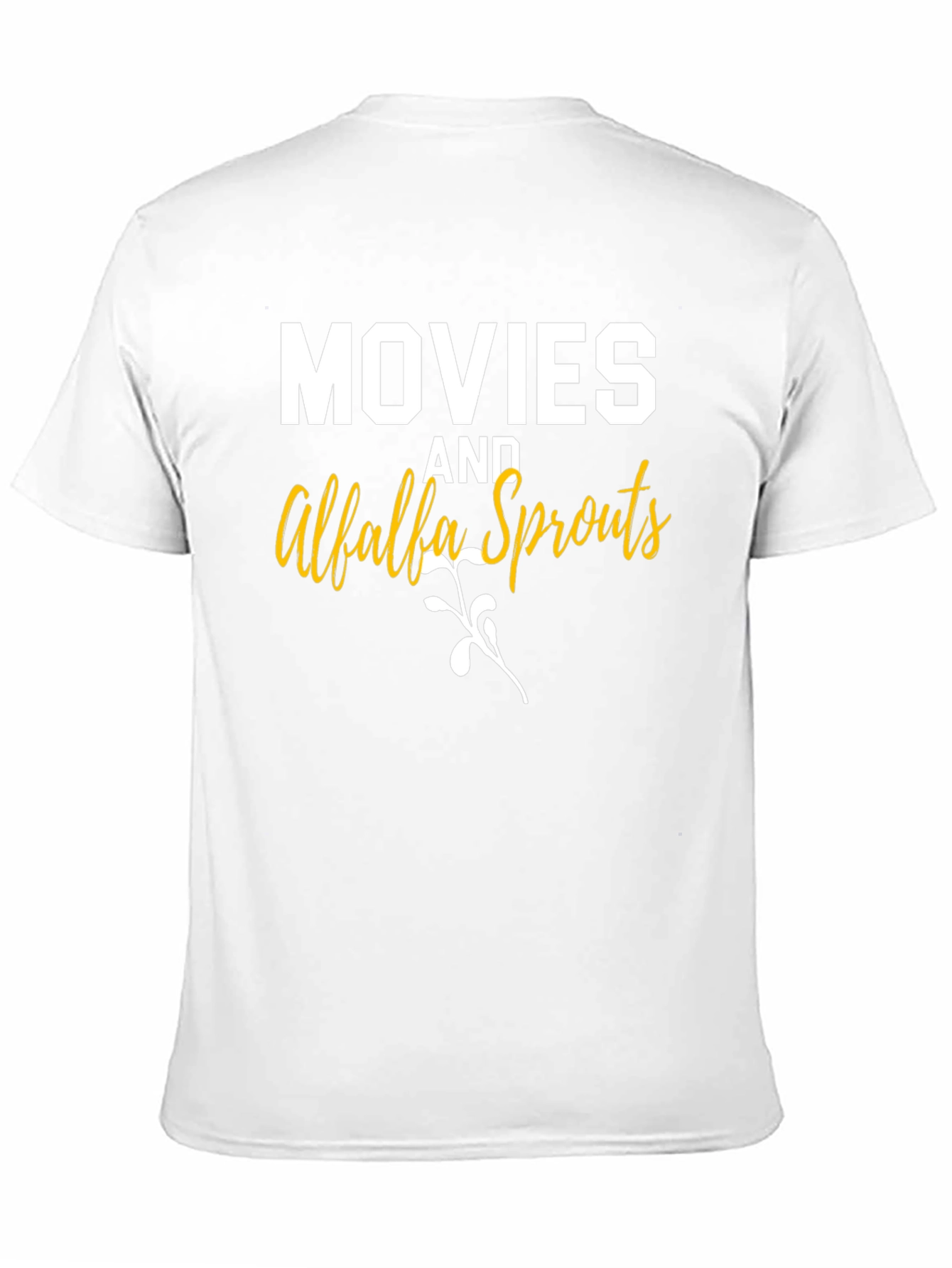 Movies and Alfalfa Sprouts Black Graphic T-Shirt