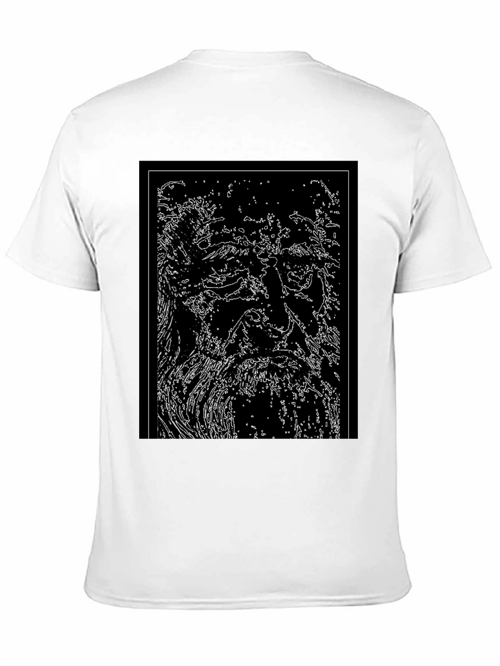 Abstract Face Graphic Black T-Shirt
