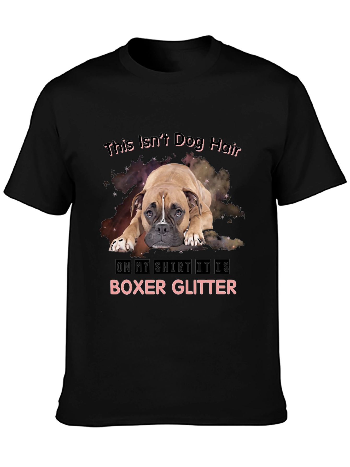 Boxer Glitter T-Shirt - Dog Lover Tee