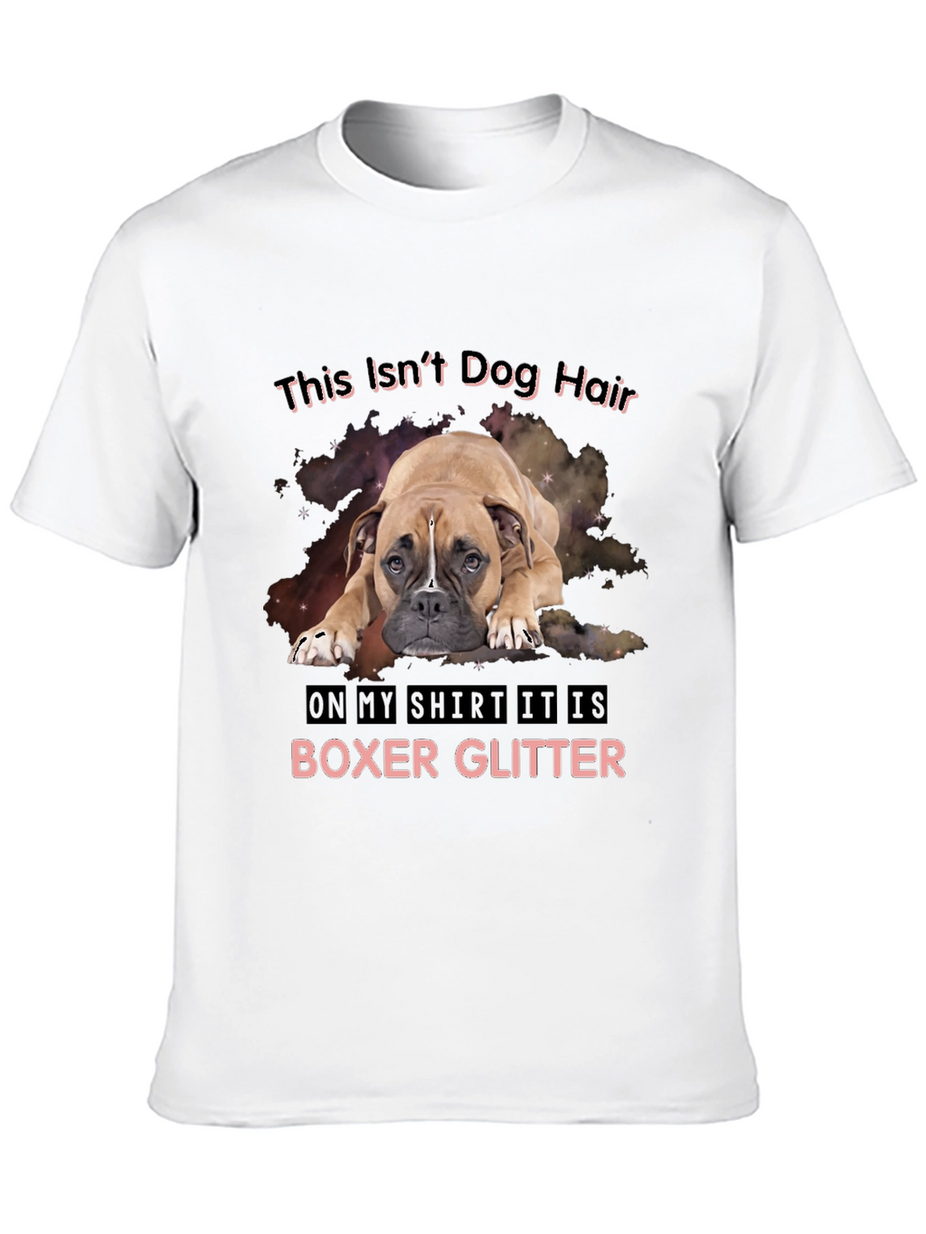Boxer Glitter T-Shirt - Dog Lover Tee