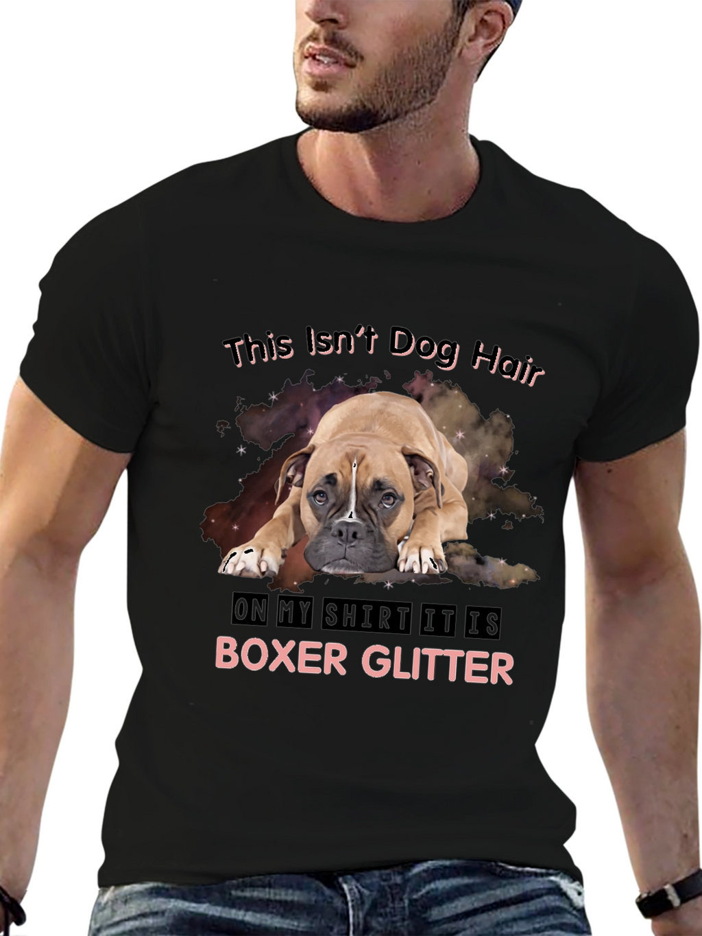 Boxer Glitter T-Shirt - Dog Lover Tee
