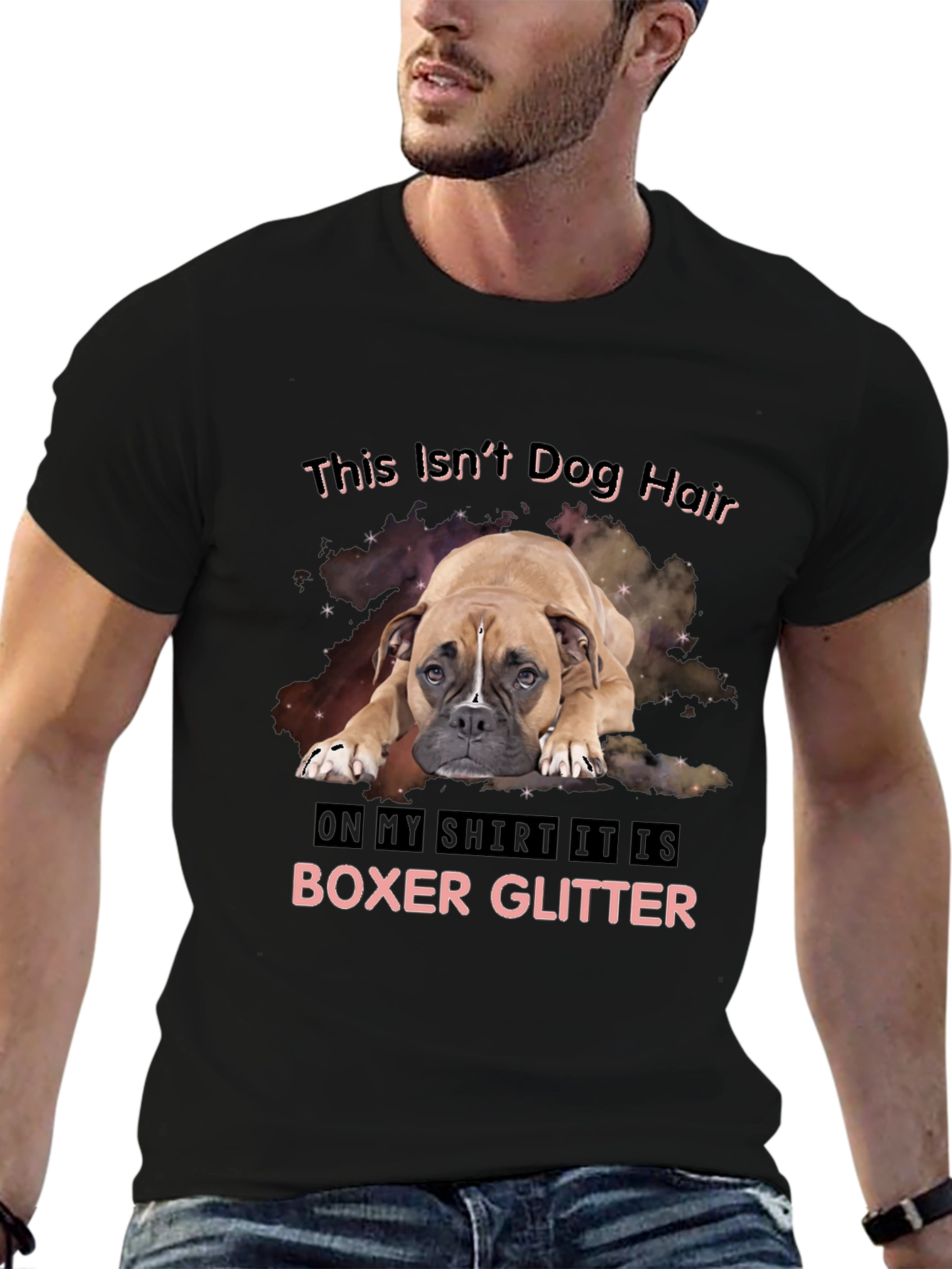 Boxer Glitter T-Shirt - Dog Lover Tee