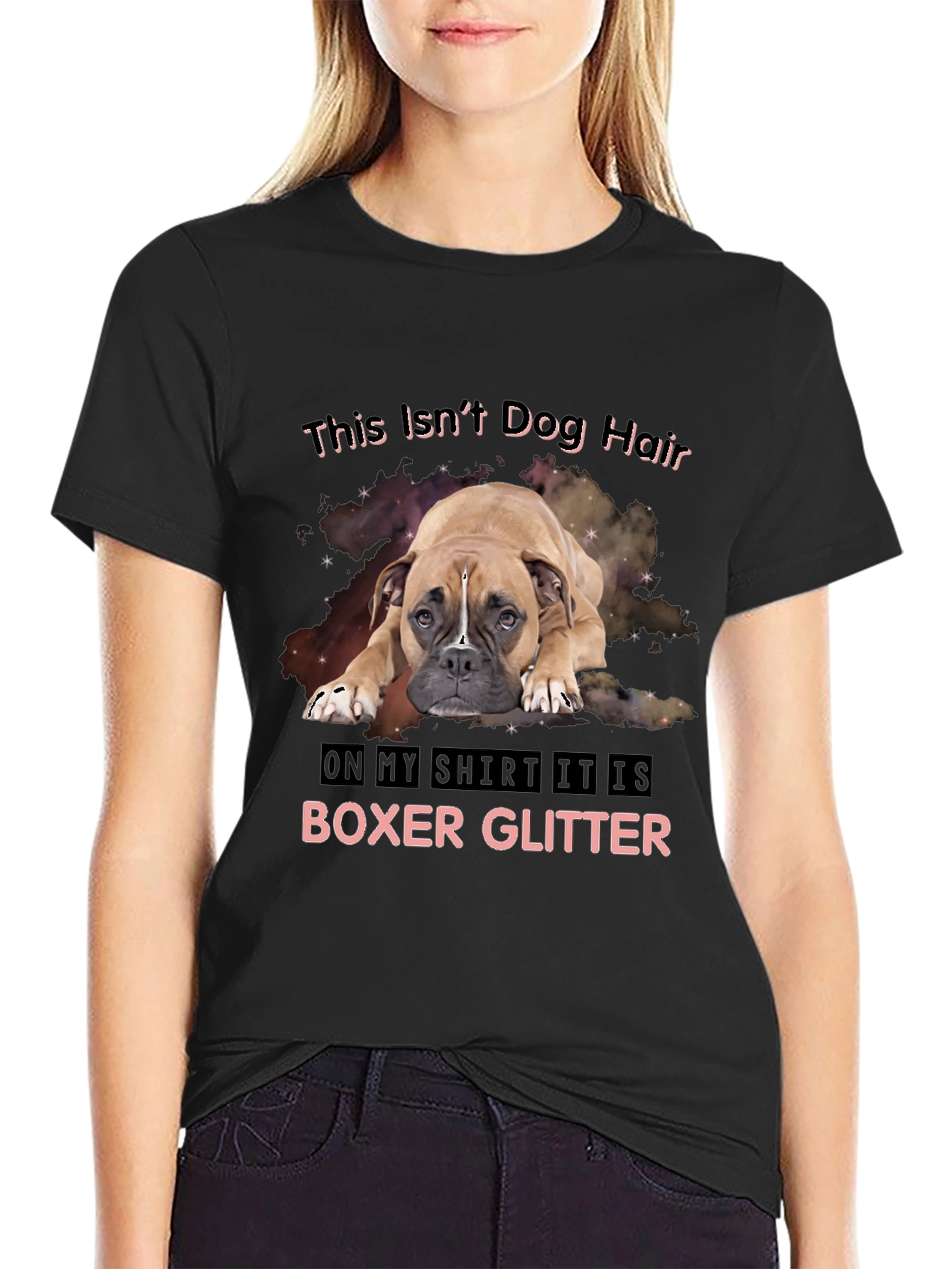 Boxer Glitter T-Shirt - Dog Lover Tee