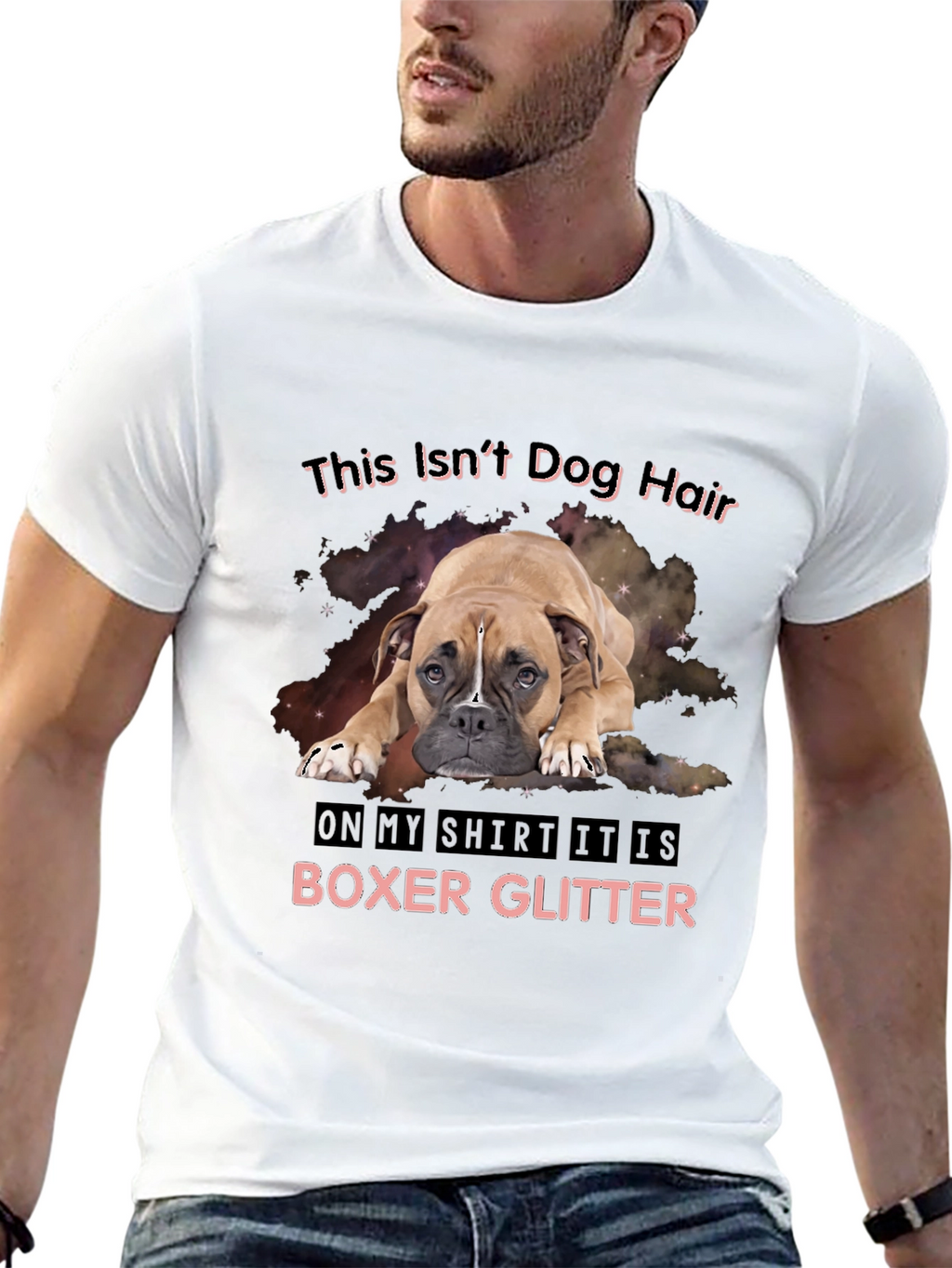 Boxer Glitter T-Shirt - Dog Lover Tee