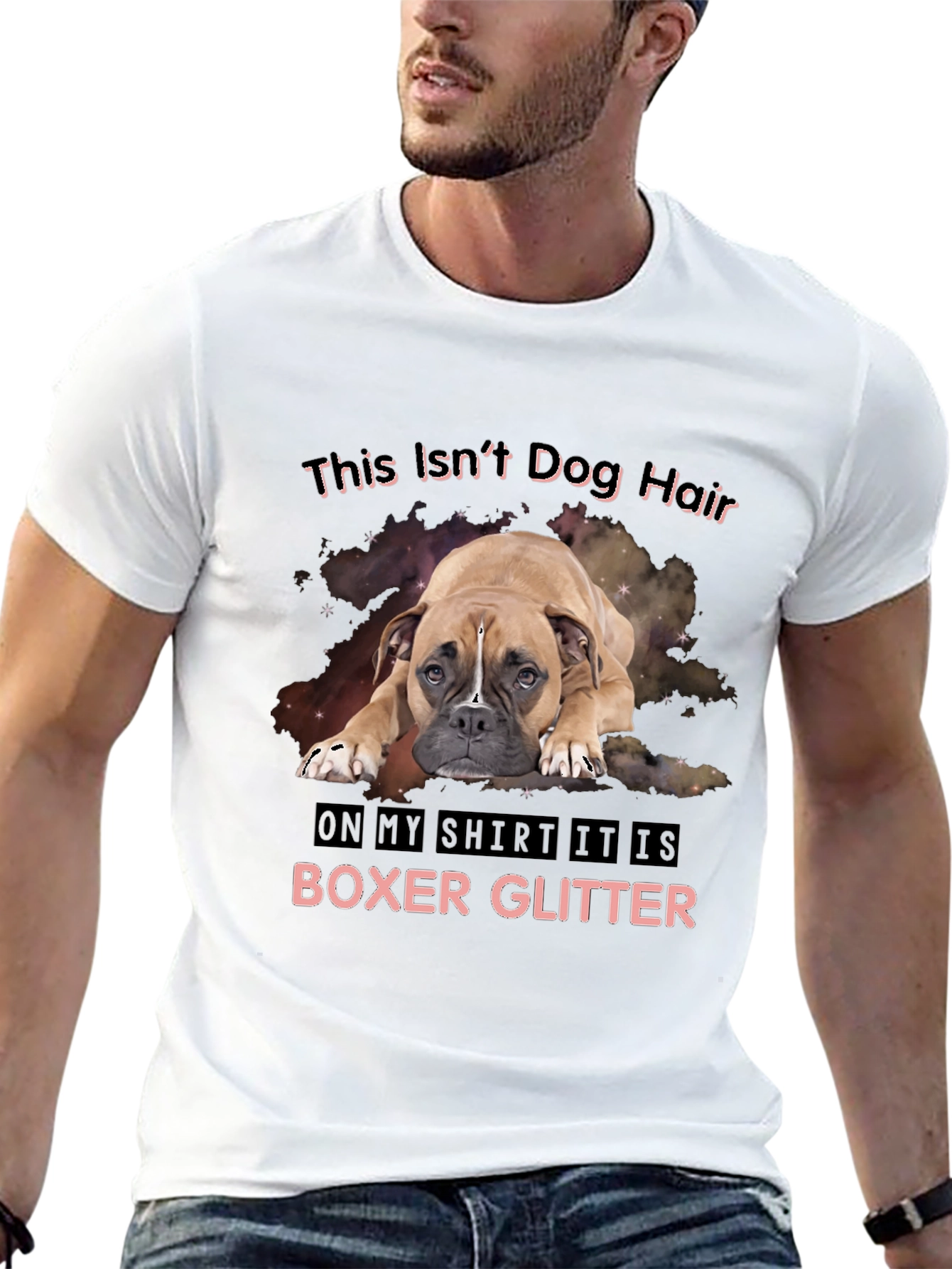 Boxer Glitter T-Shirt - Dog Lover Tee