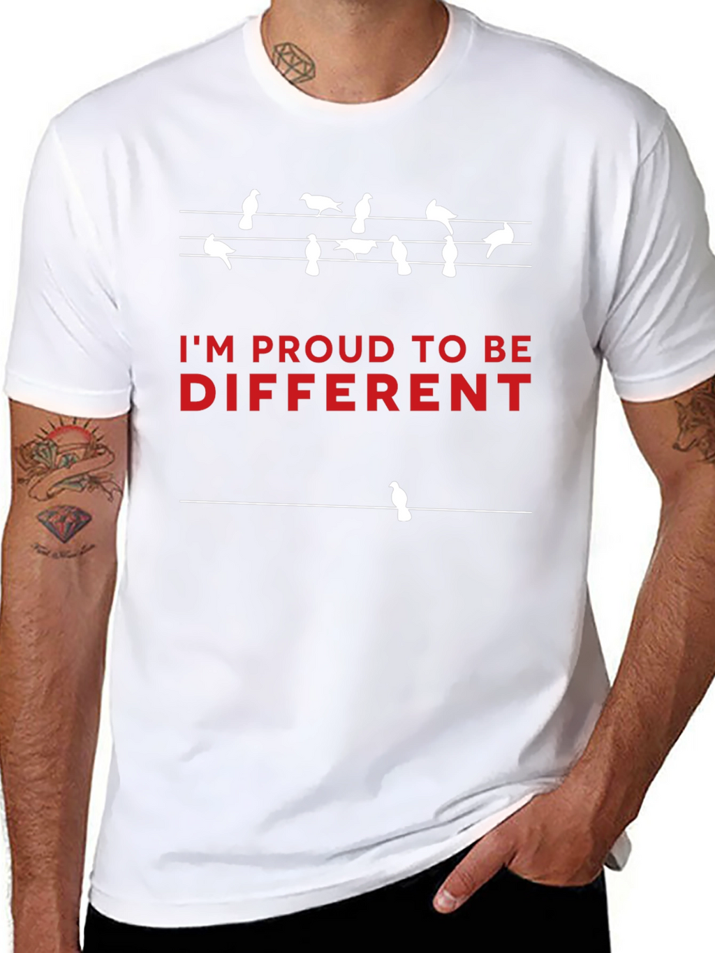 Im Proud to Be Different T-Shirt - Bird Design