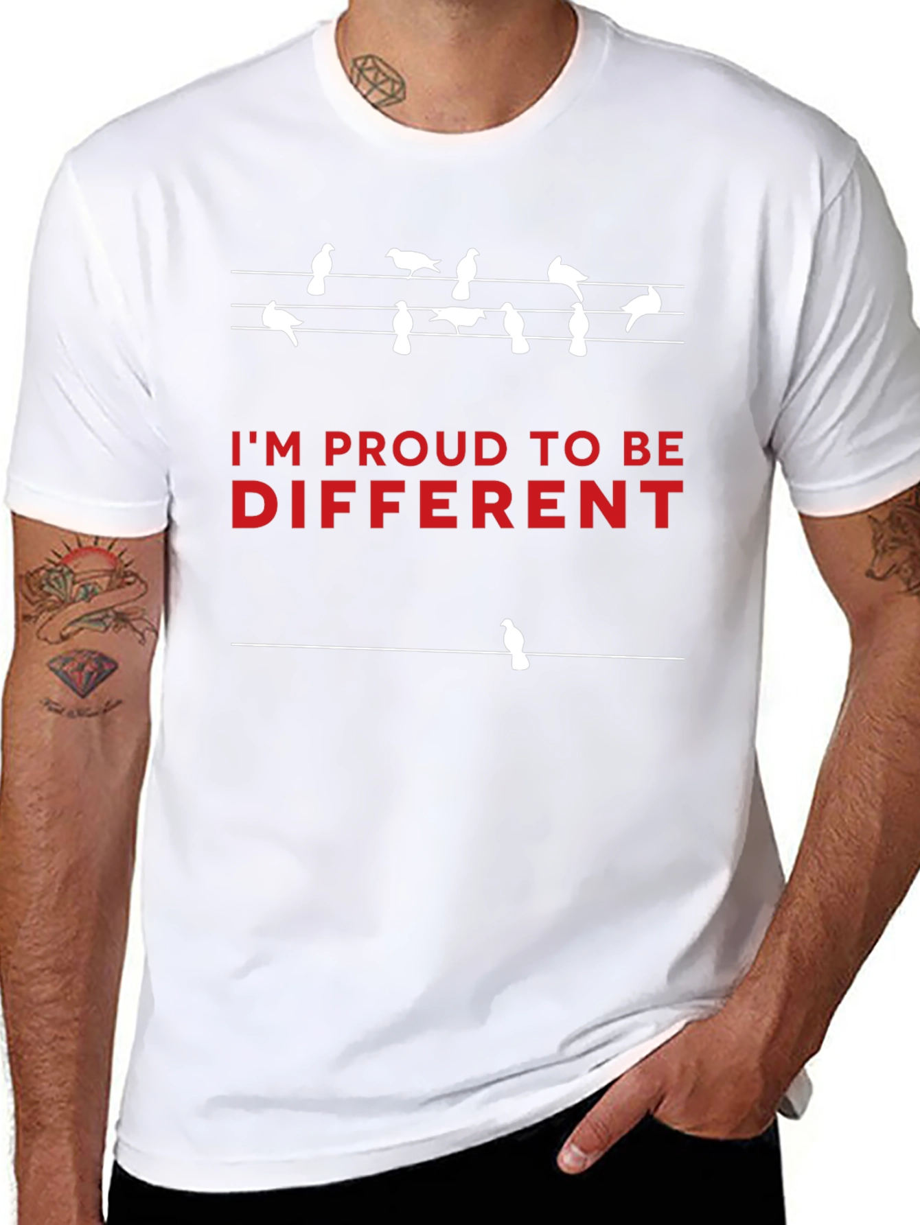 Im Proud to Be Different T-Shirt - Bird Design