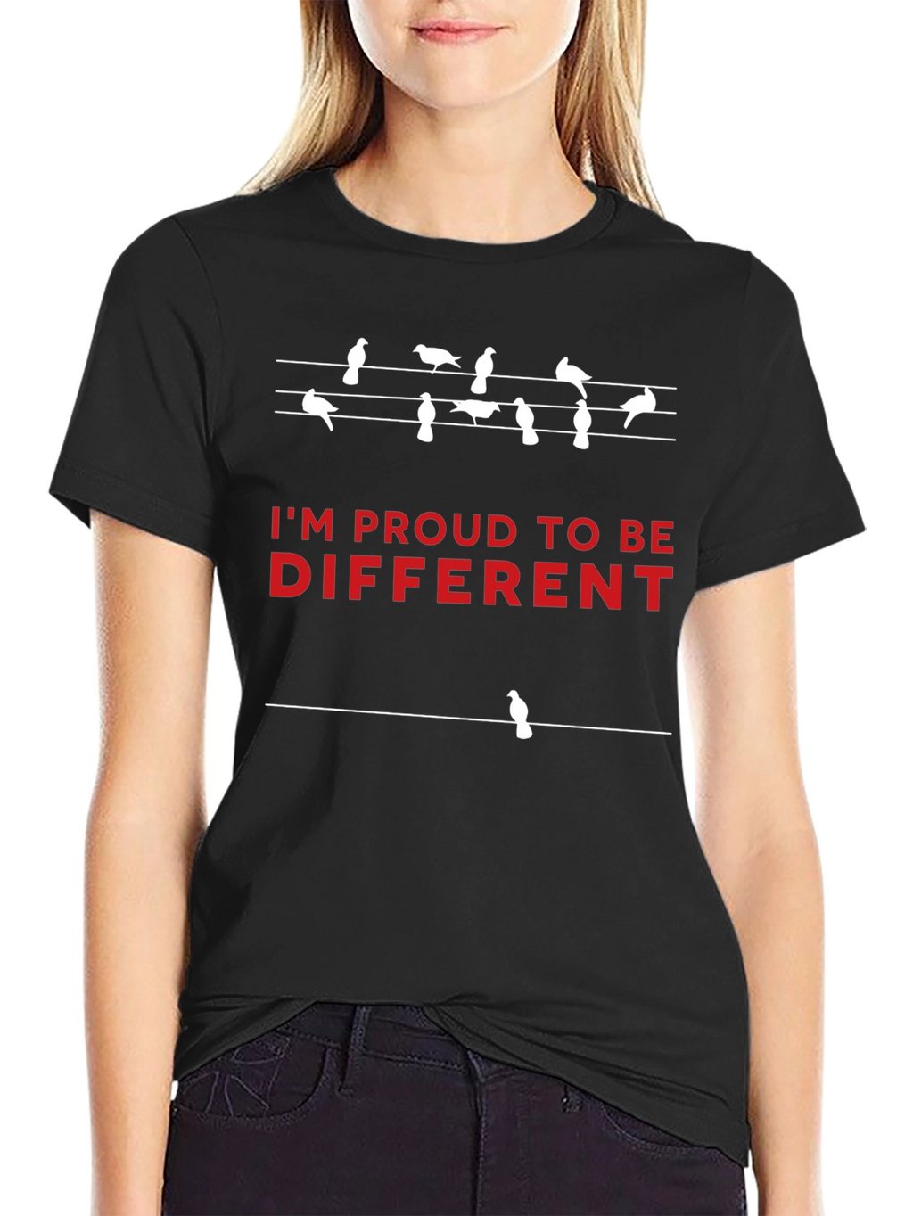 Im Proud to Be Different T-Shirt - Bird Design