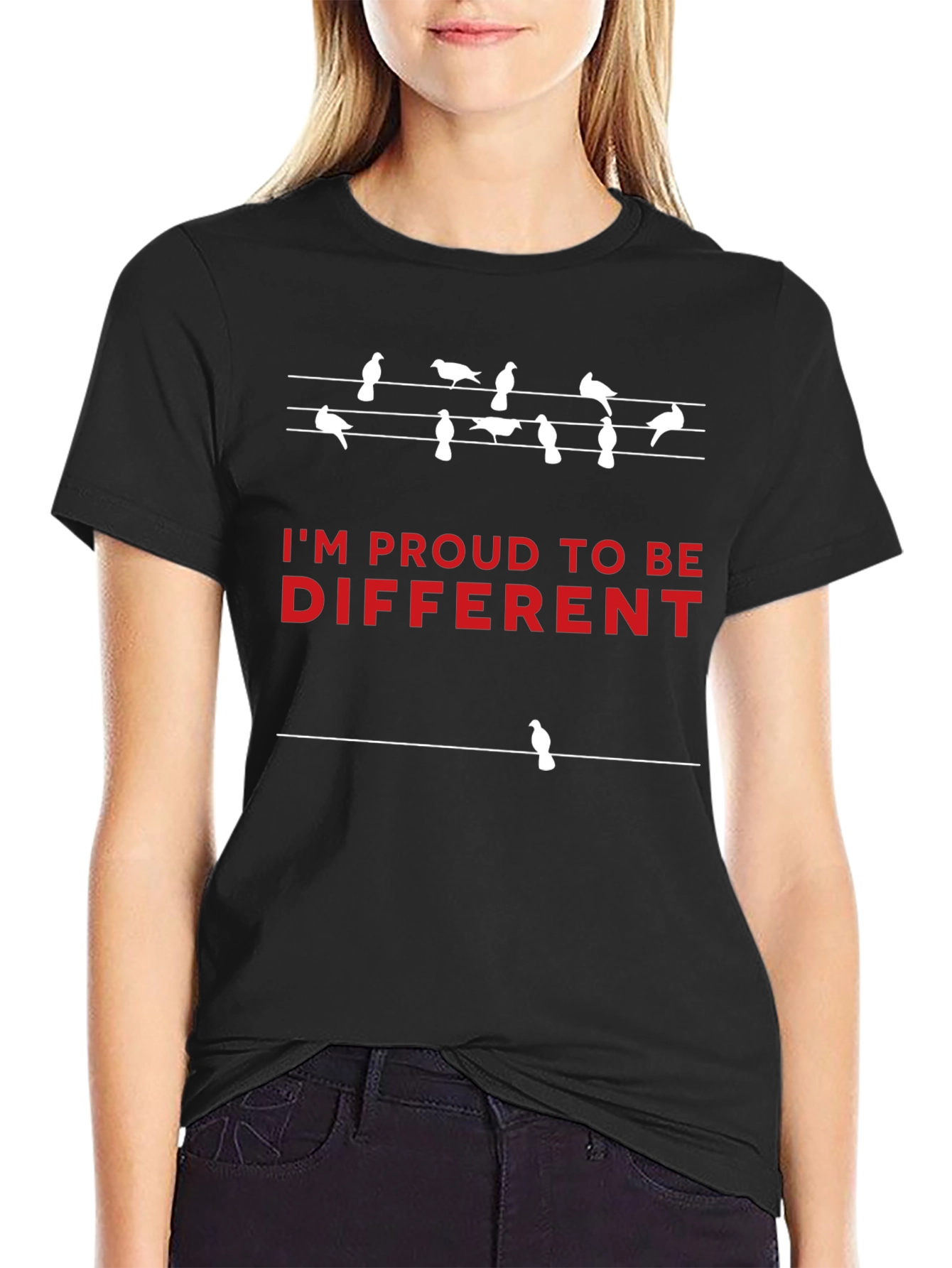 Im Proud to Be Different T-Shirt - Bird Design