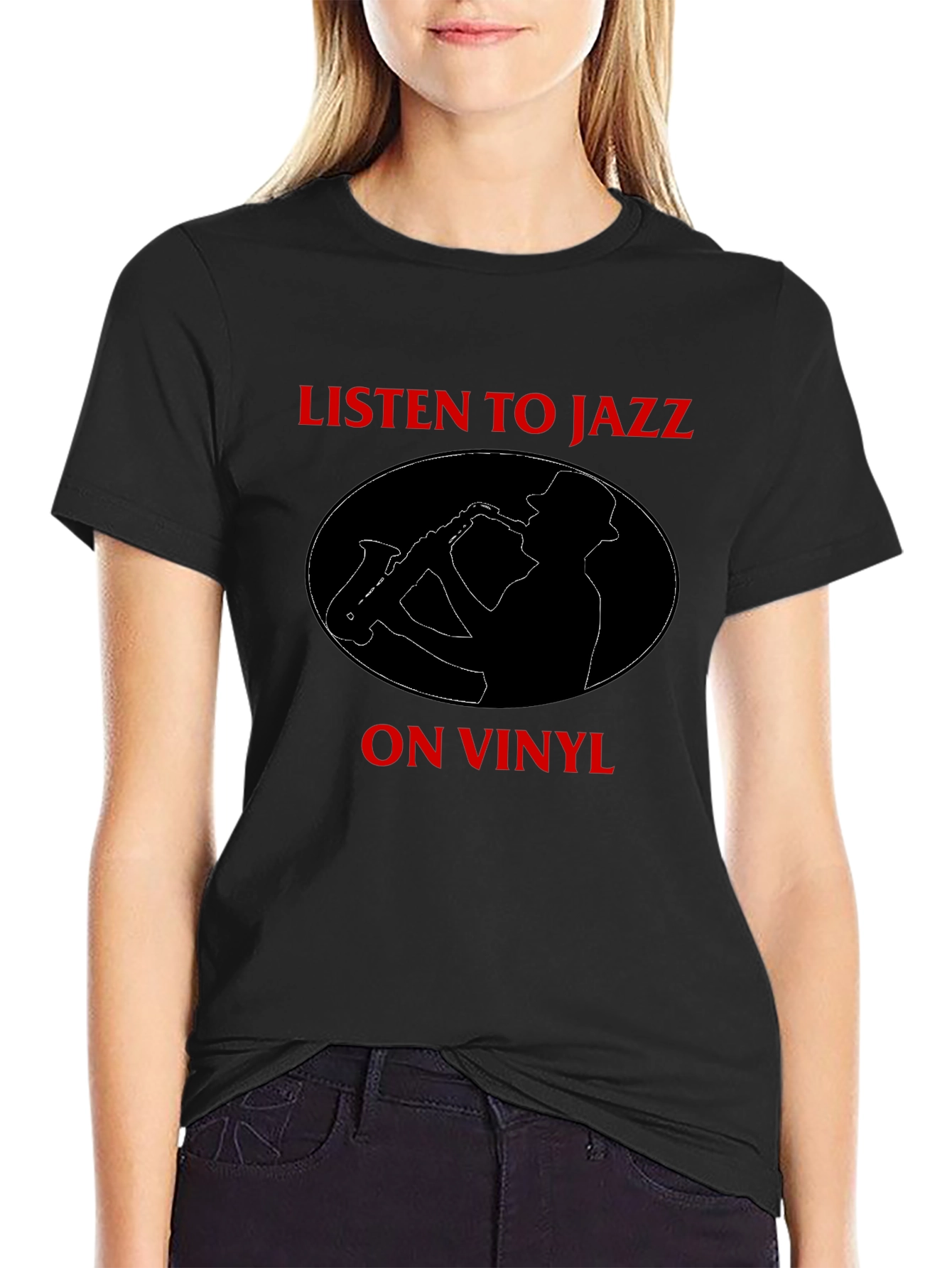 Listen to Jazz on Vinyl T-Shirt - Retro Music Tee