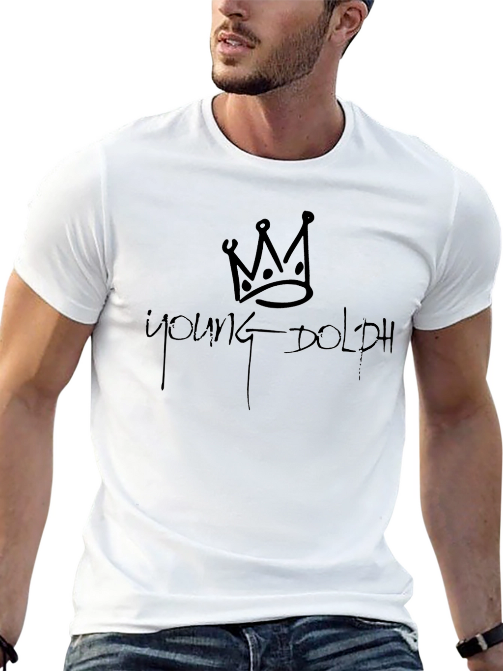Young Dolph Crown Black T-Shirt