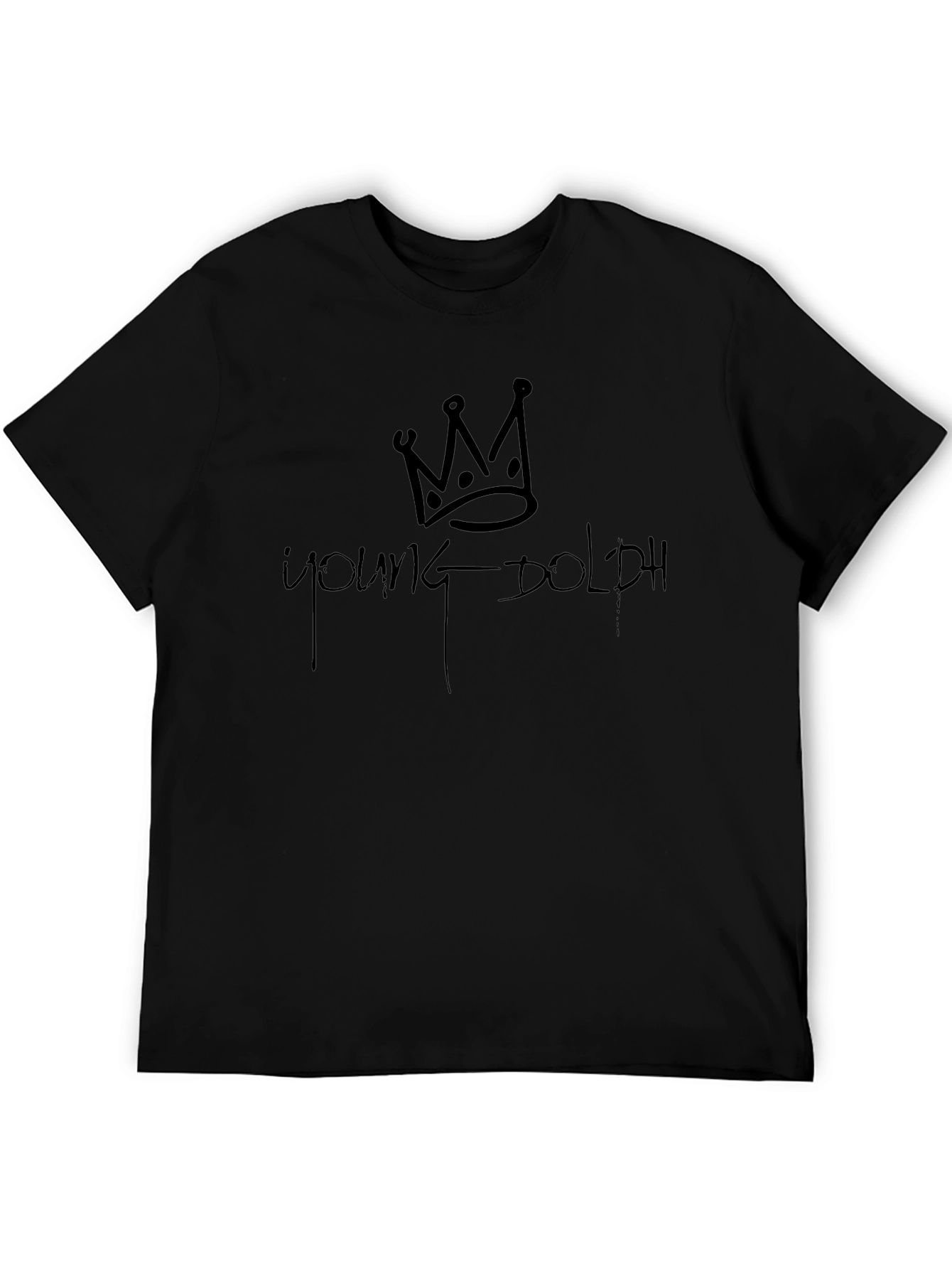Young Dolph Crown Black T-Shirt