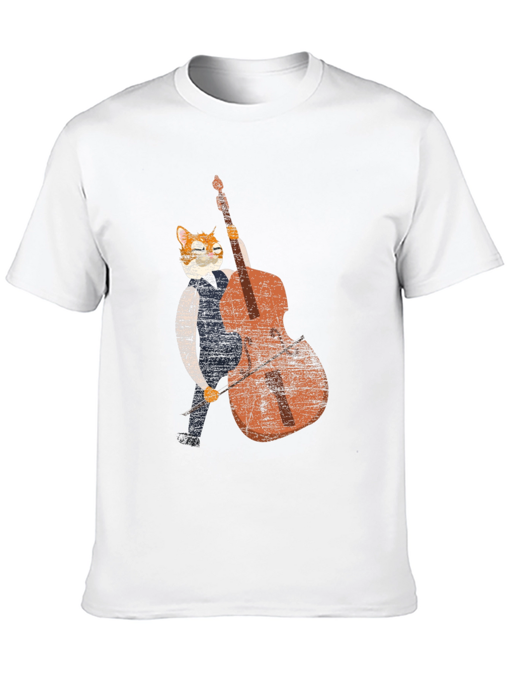 Cool Cat Bassist Black T-Shirt
