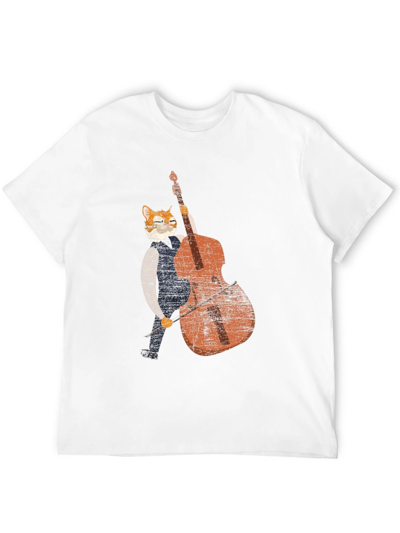 Cool Cat Bassist Black T-Shirt