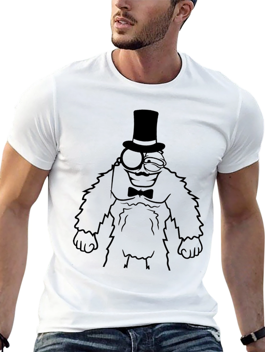 Cartoon Character T-Shirt - Black