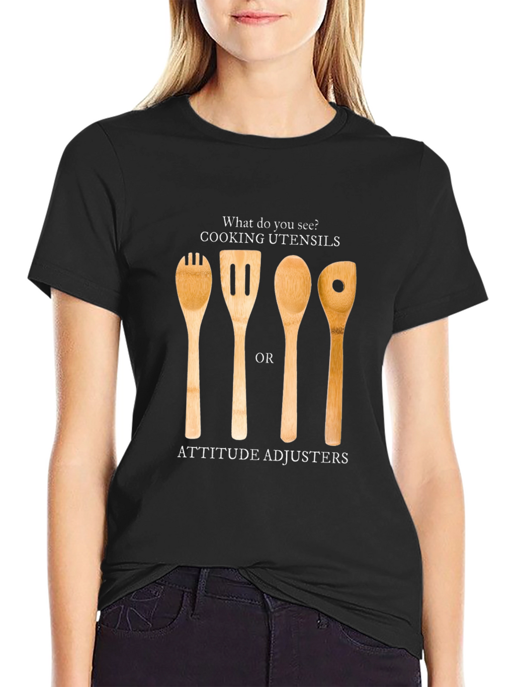 Attitude Adjuster T-Shirt - Funny Kitchen Utensil Design