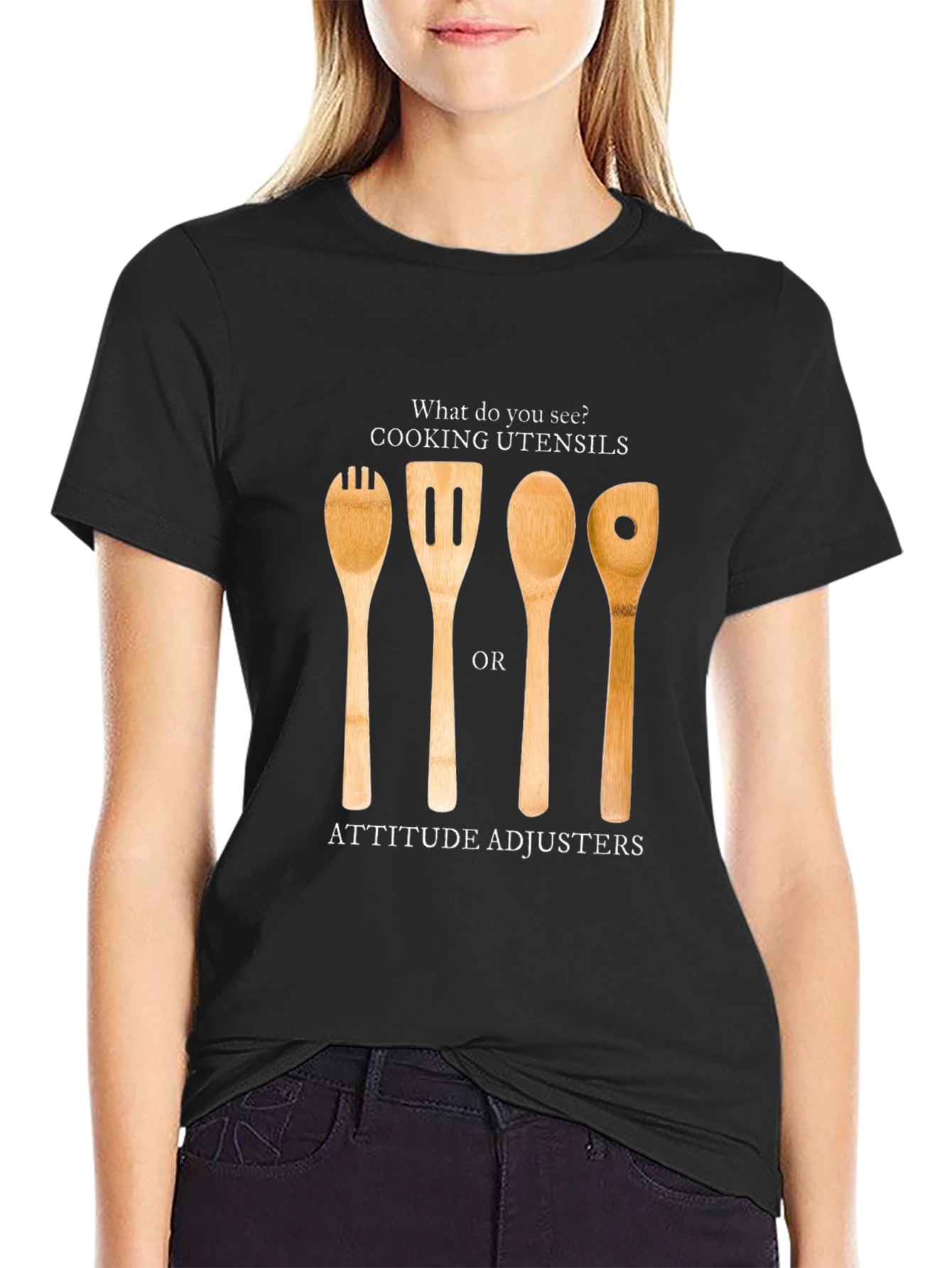 Attitude Adjuster T-Shirt - Funny Kitchen Utensil Design