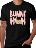 Bunny Mom T-Shirt - Cute Rabbit Graphic Tee