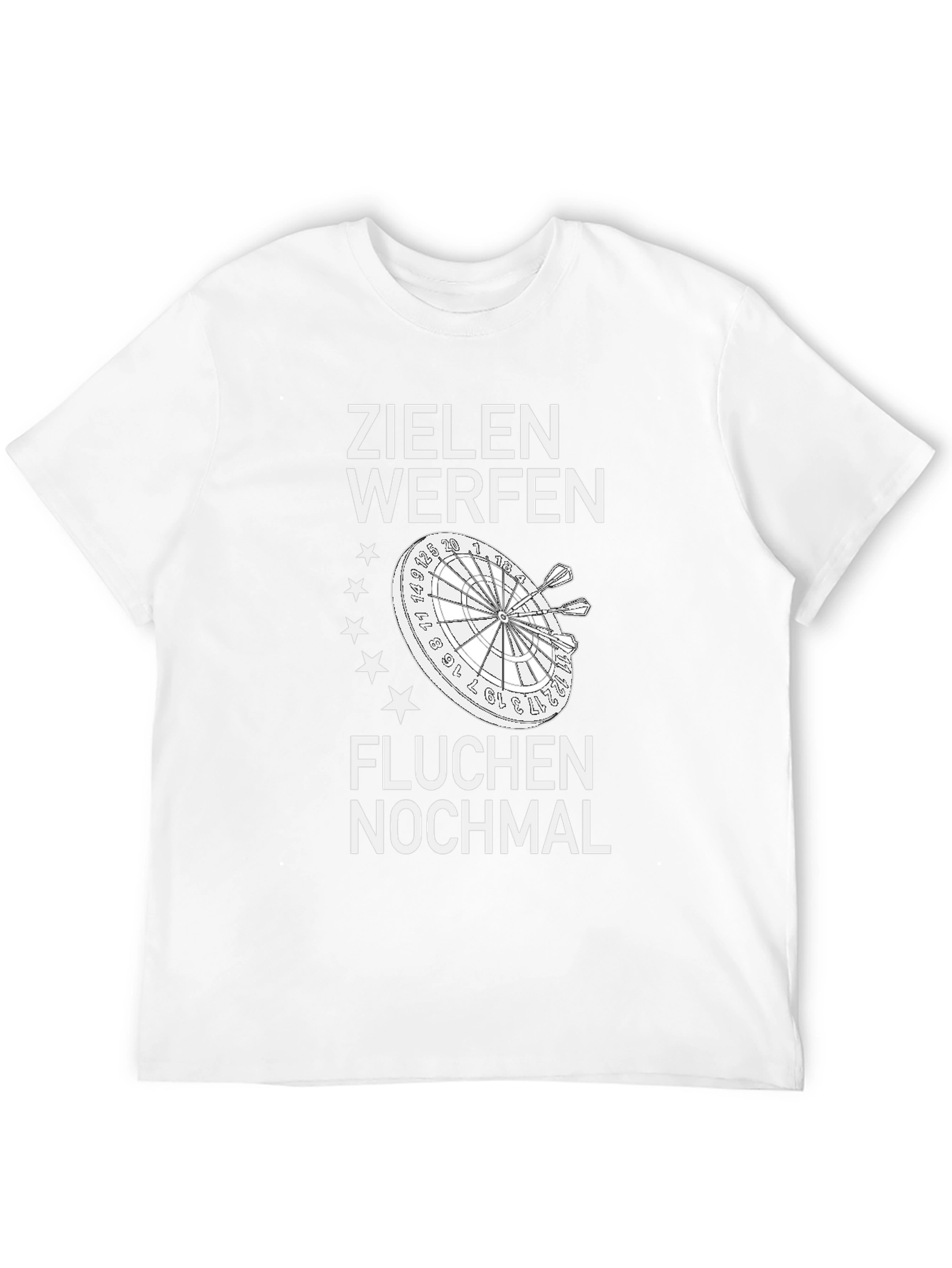 Darts Fun T-Shirt - Zielen Werfen Fluchen Nochmal