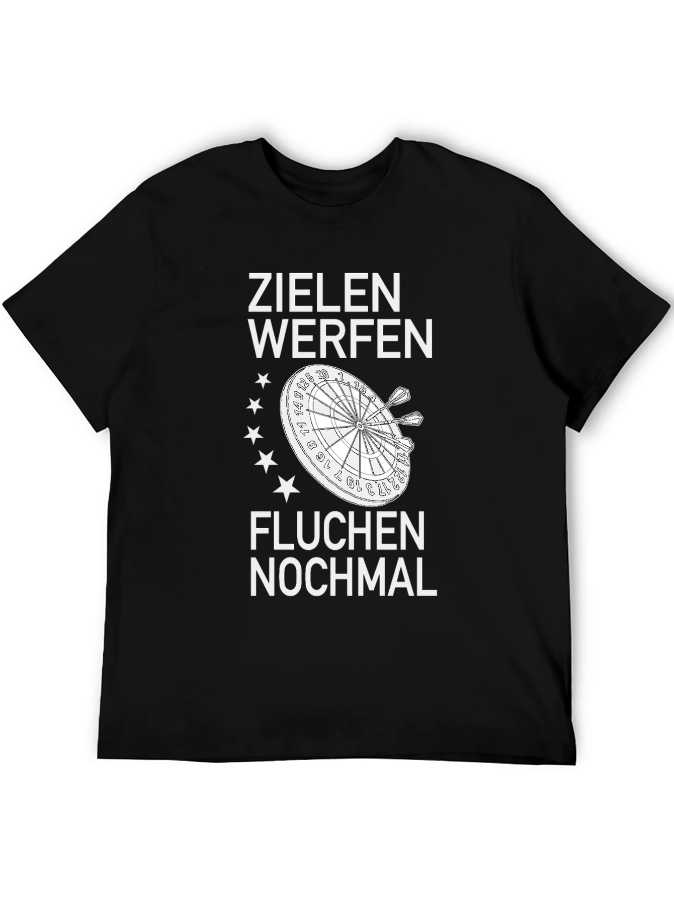 Darts Fun T-Shirt - Zielen Werfen Fluchen Nochmal