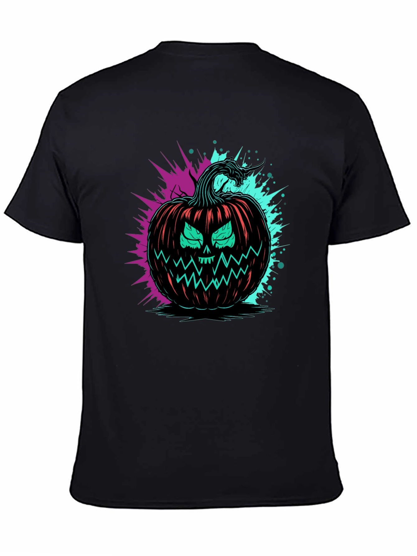 Neon Pumpkin Graphic Tee - Halloween Ready!