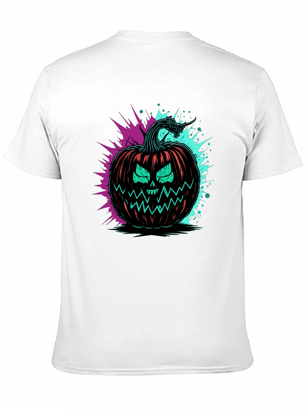 Neon Pumpkin Graphic Tee - Halloween Ready!