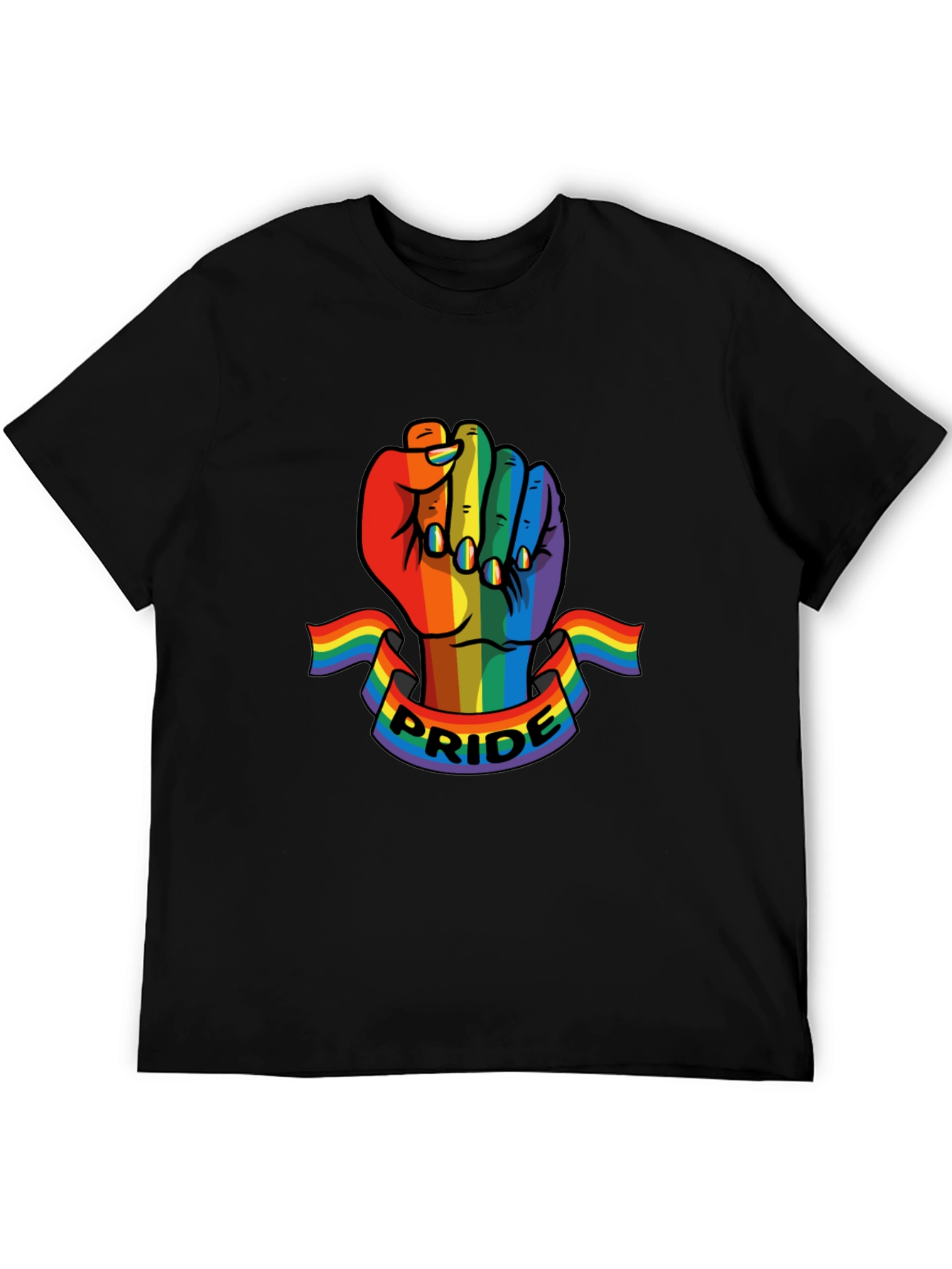 Pride Fist T-Shirt - LGBTQ+ Rainbow Graphic Tee