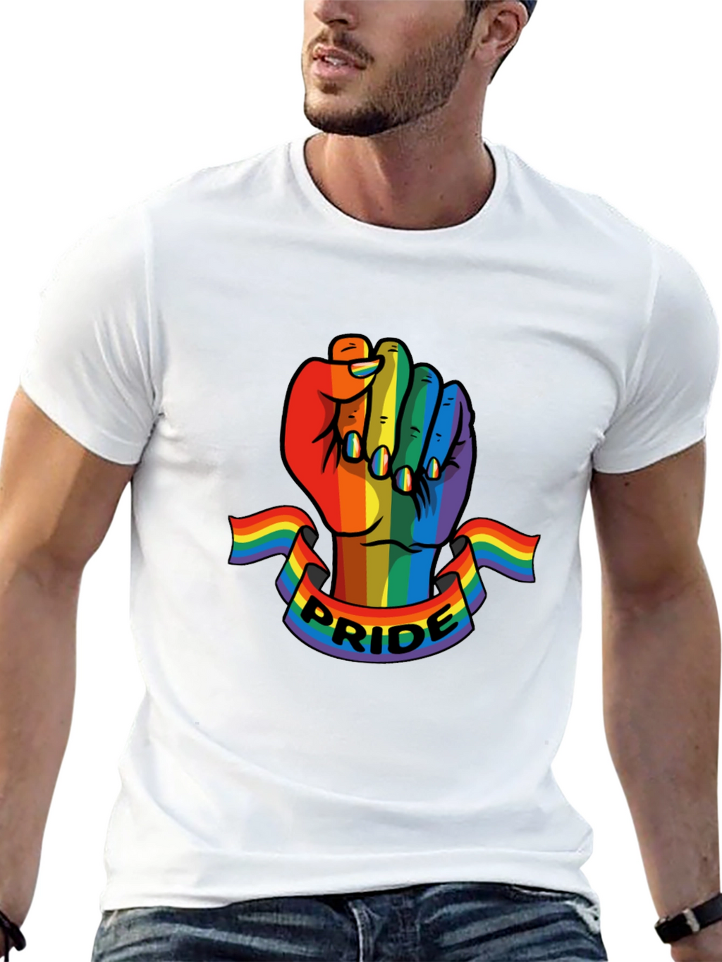 Pride Fist T-Shirt - LGBTQ+ Rainbow Graphic Tee
