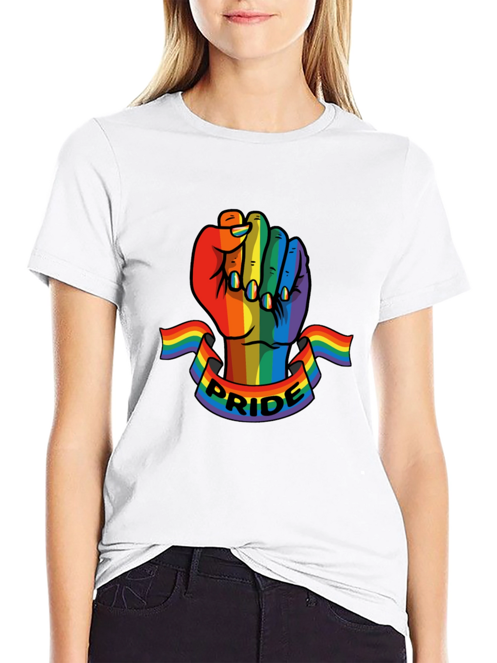 Pride Fist T-Shirt - LGBTQ+ Rainbow Graphic Tee