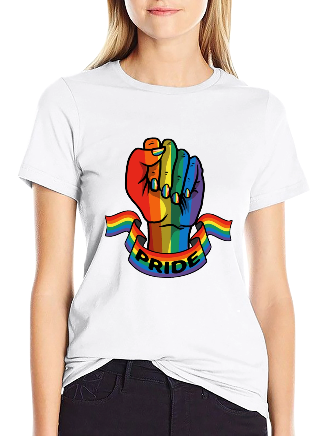 Pride Fist T-Shirt - LGBTQ+ Rainbow Graphic Tee