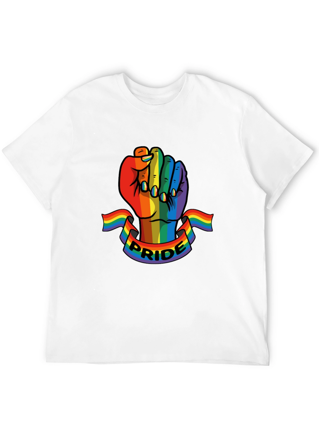 Pride Fist T-Shirt - LGBTQ+ Rainbow Graphic Tee