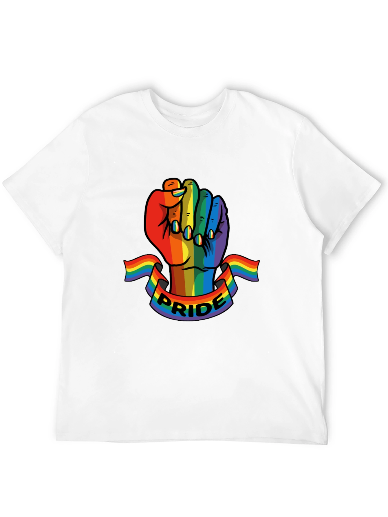 Pride Fist T-Shirt - LGBTQ+ Rainbow Graphic Tee