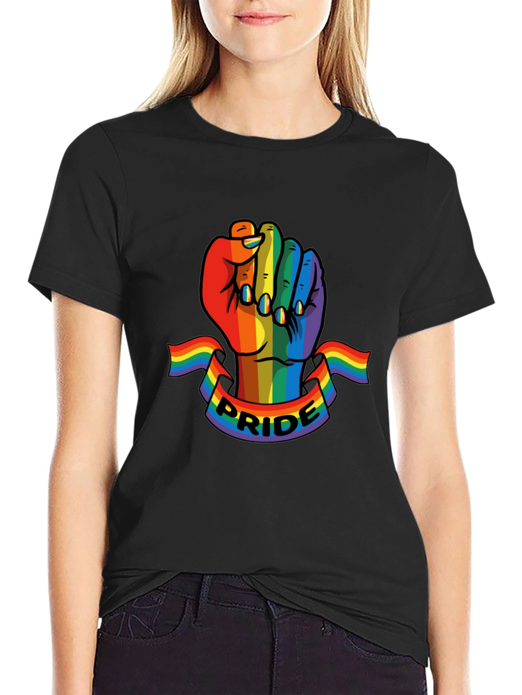 Pride Fist T-Shirt - LGBTQ+ Rainbow Graphic Tee
