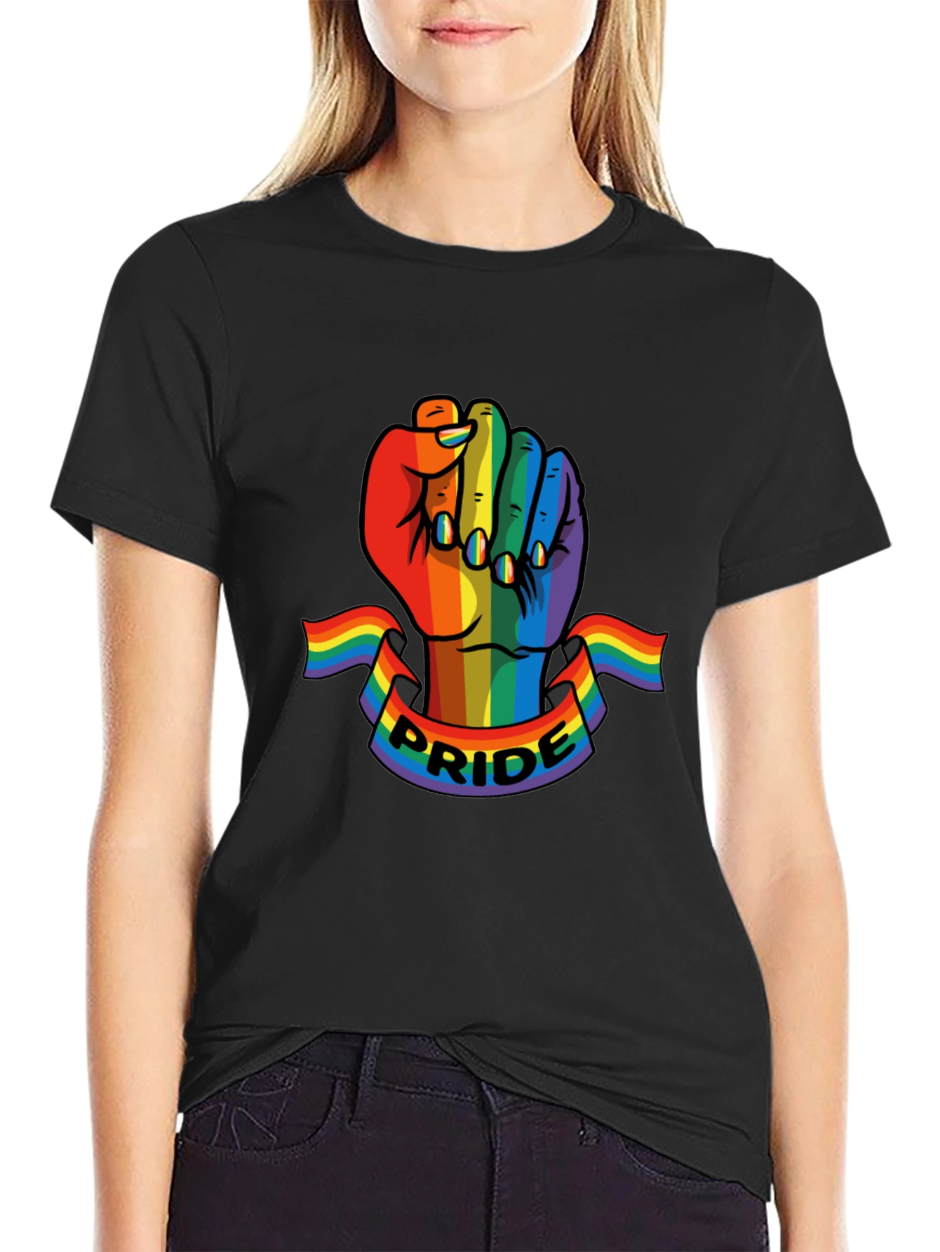 Pride Fist T-Shirt - LGBTQ+ Rainbow Graphic Tee