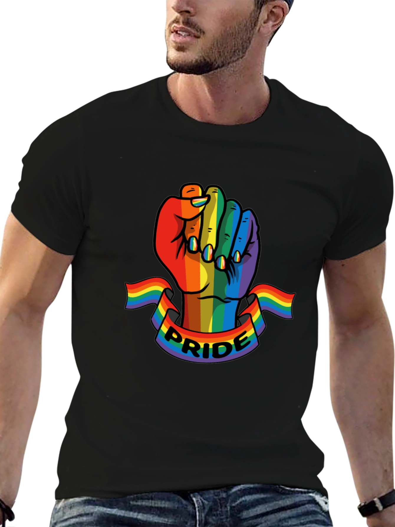 Pride Fist T-Shirt - LGBTQ+ Rainbow Graphic Tee