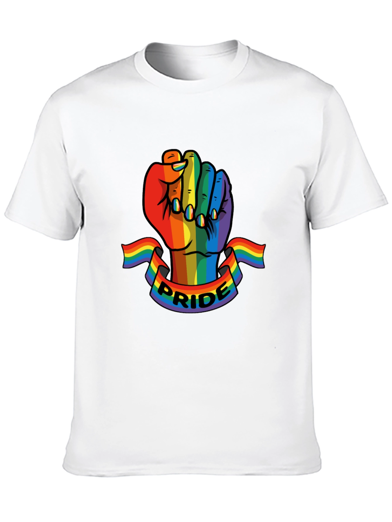Pride Fist T-Shirt - LGBTQ+ Rainbow Graphic Tee