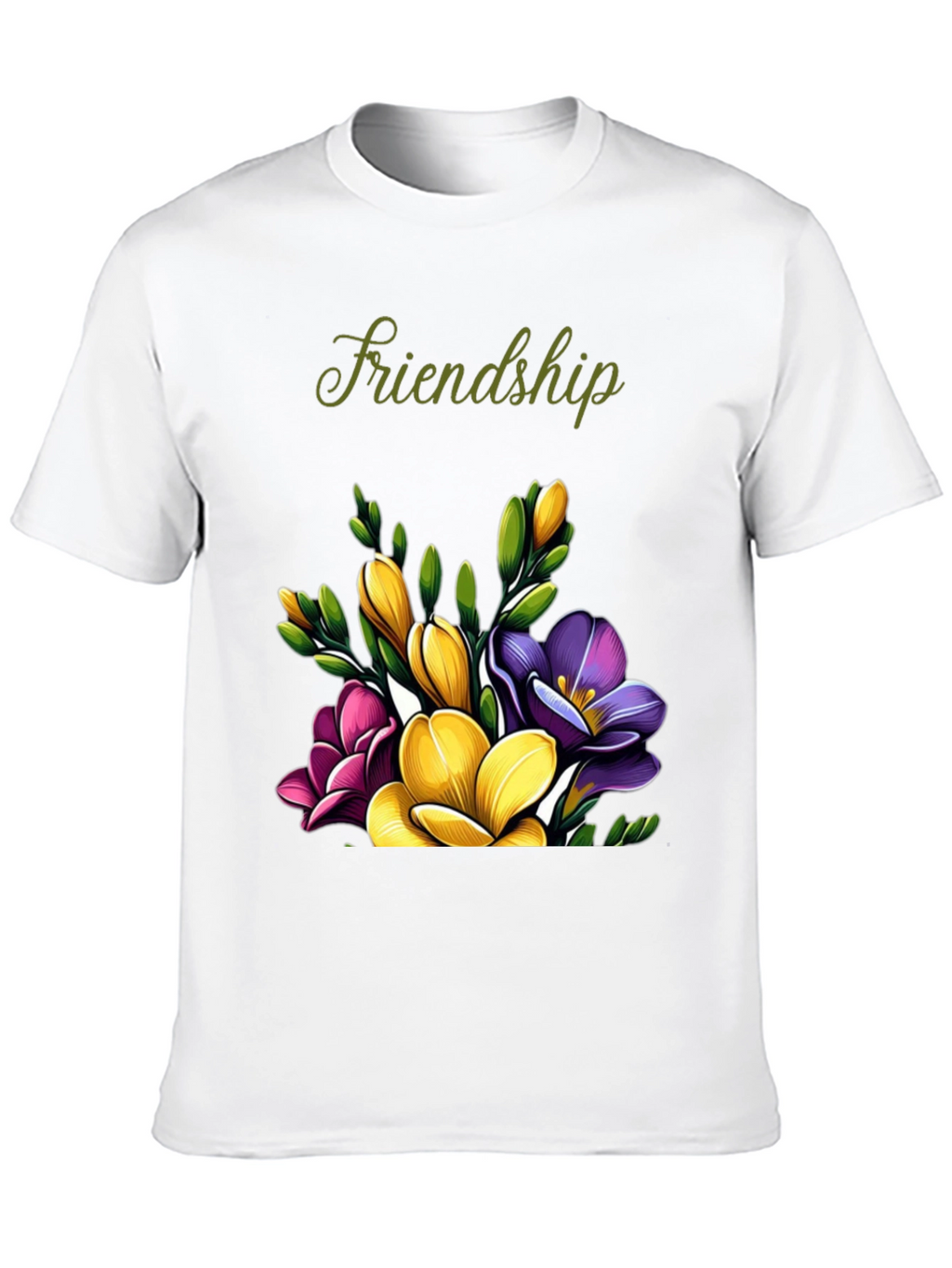 Friendship Floral T-Shirt - Black