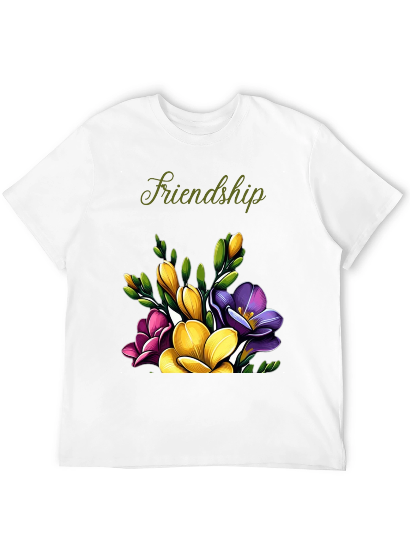 Friendship Floral T-Shirt - Black