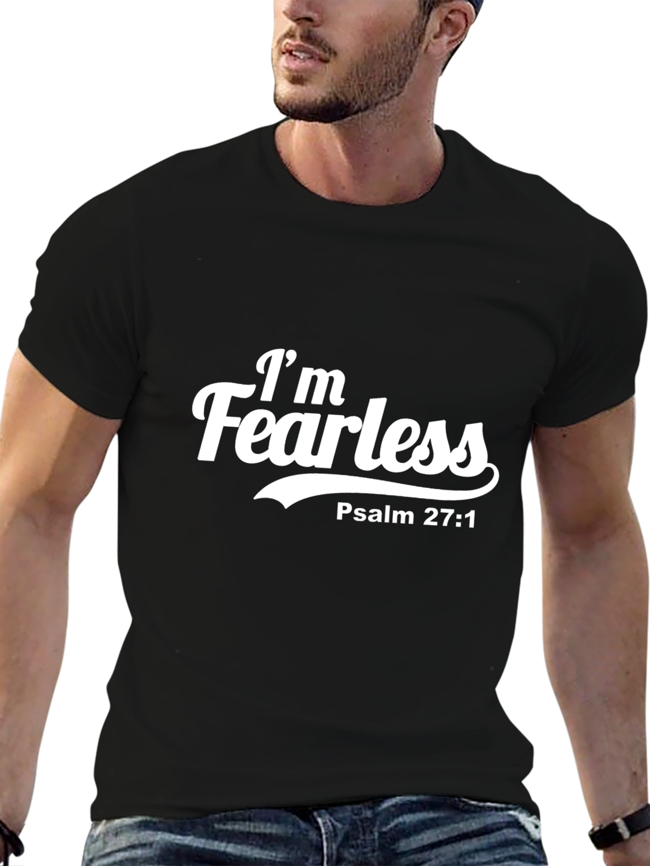 Im Fearless T-Shirt - Psalm 27:1 - Christian Apparel