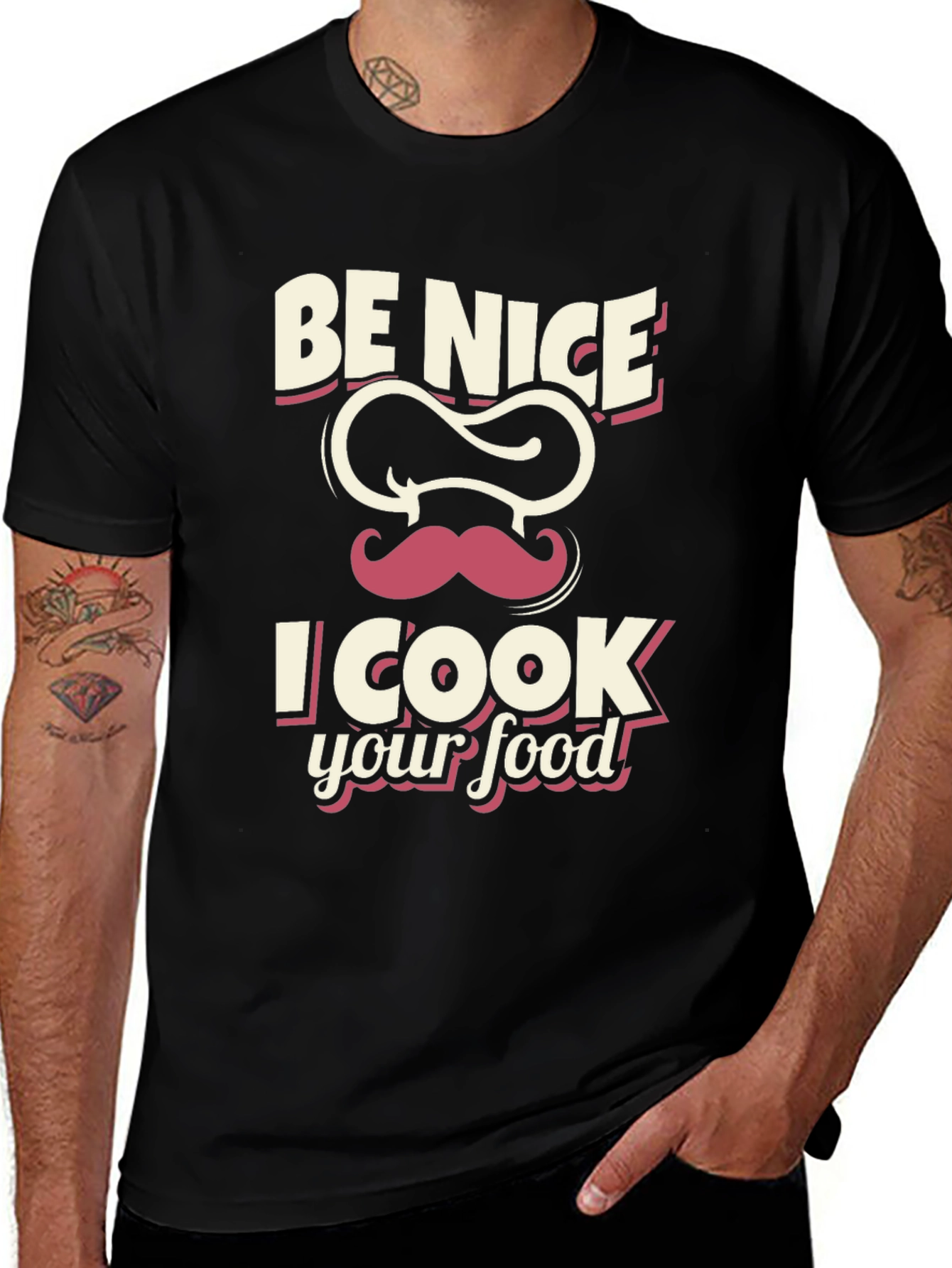 Be Nice I Cook Your Food Black T-Shirt