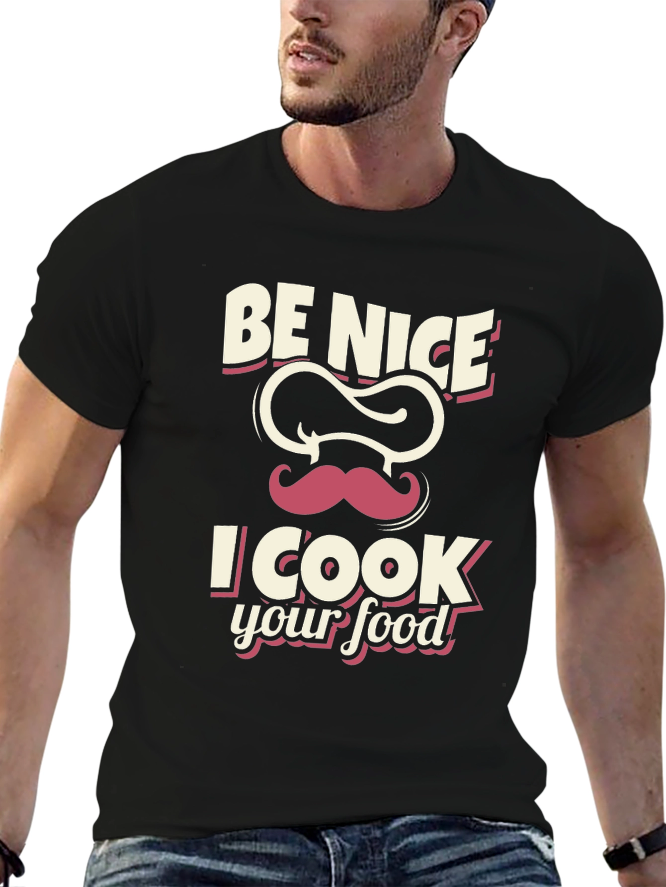Be Nice I Cook Your Food Black T-Shirt