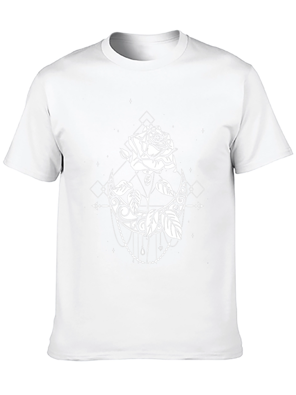 Mystic Rose & Moon Graphic Tee - Black