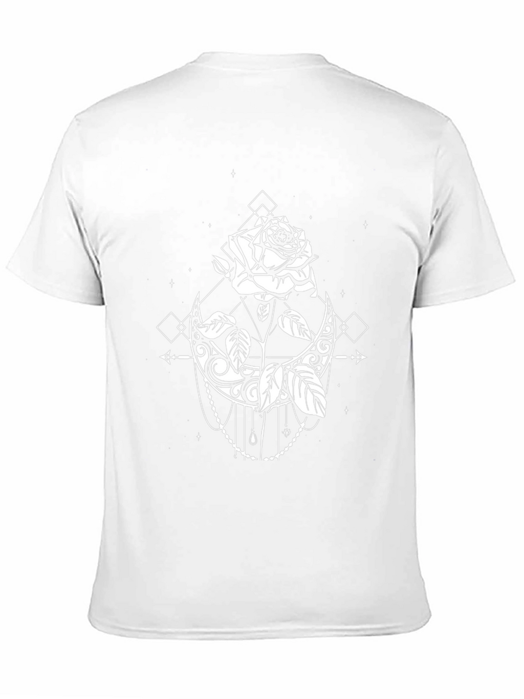 Mystic Rose & Moon Graphic Tee - Black