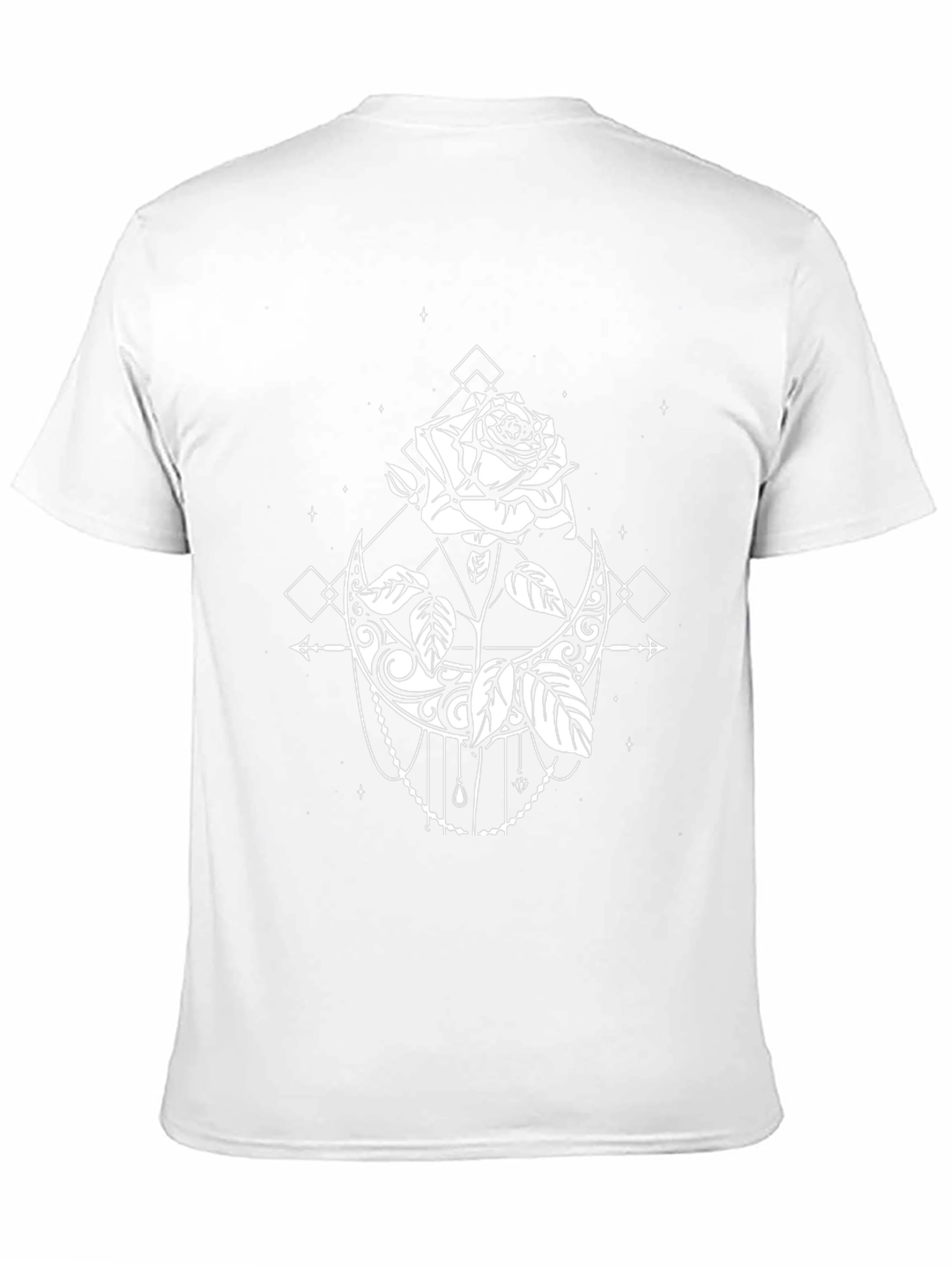 Mystic Rose & Moon Graphic Tee - Black