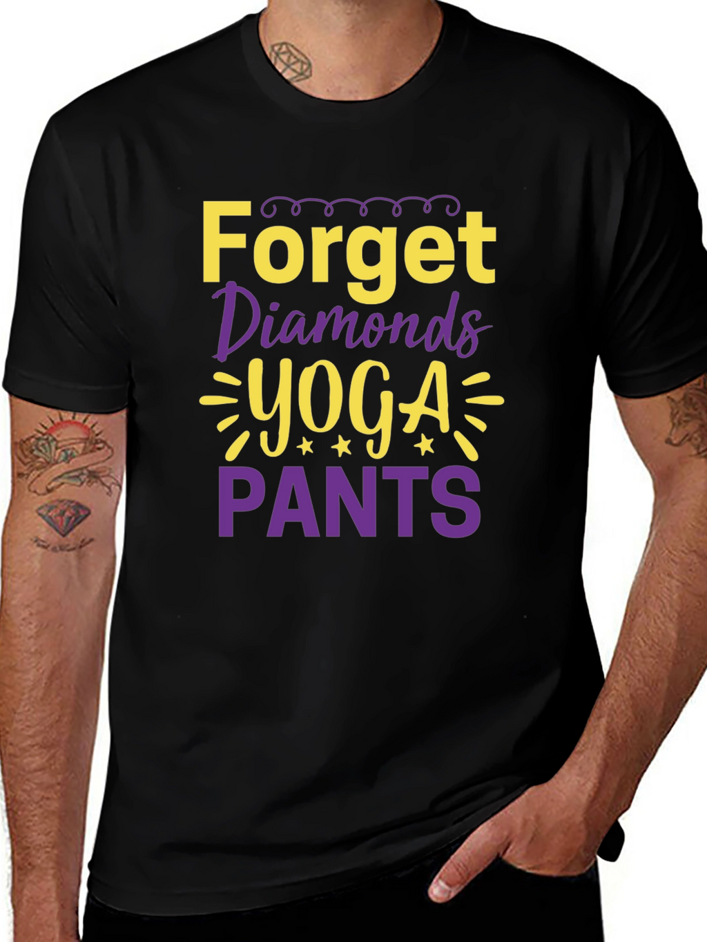Forget Diamonds Yoga Pants Graphic Tee