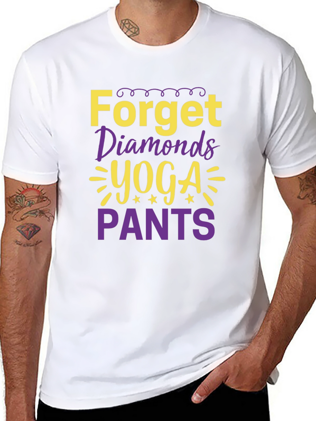 Forget Diamonds Yoga Pants Graphic Tee