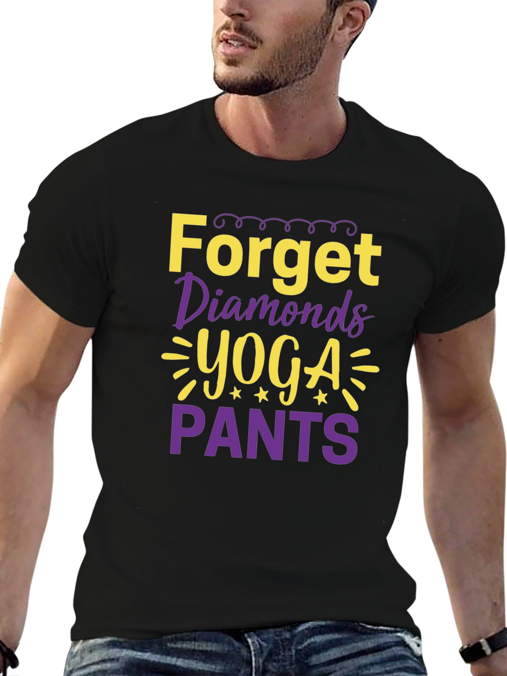 Forget Diamonds Yoga Pants Graphic Tee