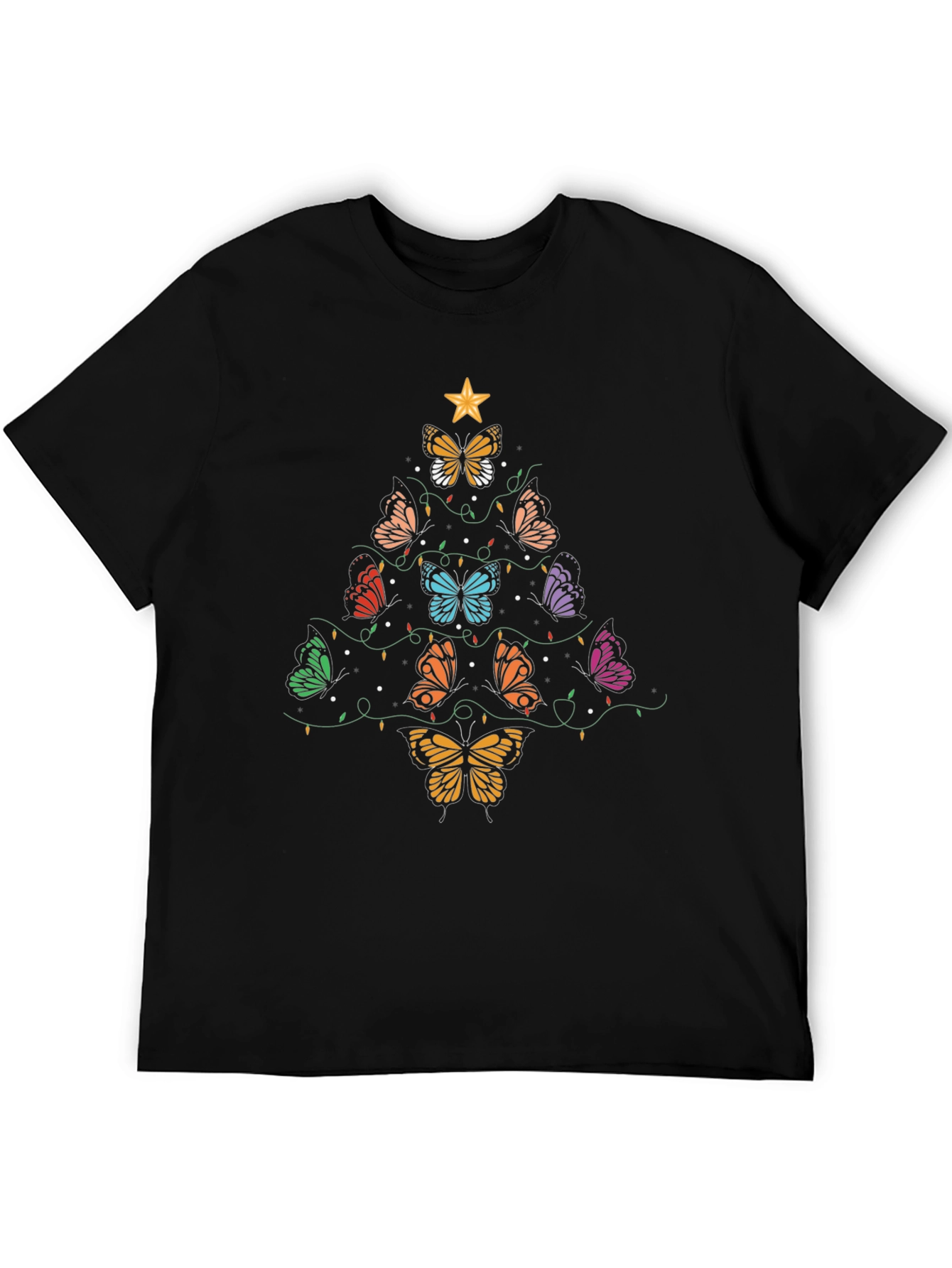 Butterfly Christmas Tree Graphic Tee